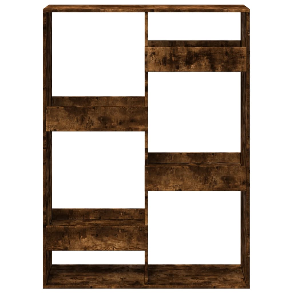 Bookcase Smoked Oak 100x33x135 cm Engineered Wood