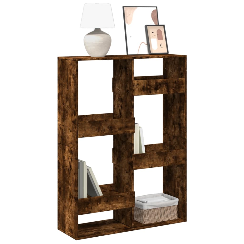 Bookcase Smoked Oak 100x33x135 cm Engineered Wood