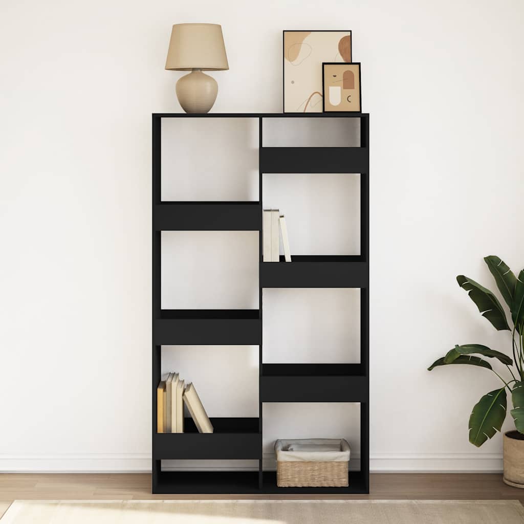 Bookcase Black 100x33x175 cm Engineered Wood