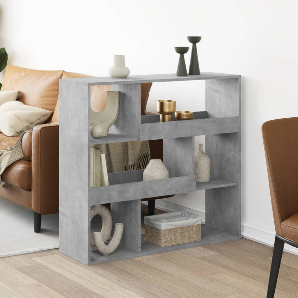 Room Divider Concrete Grey 100x33x94,5 cm Engineered Wood