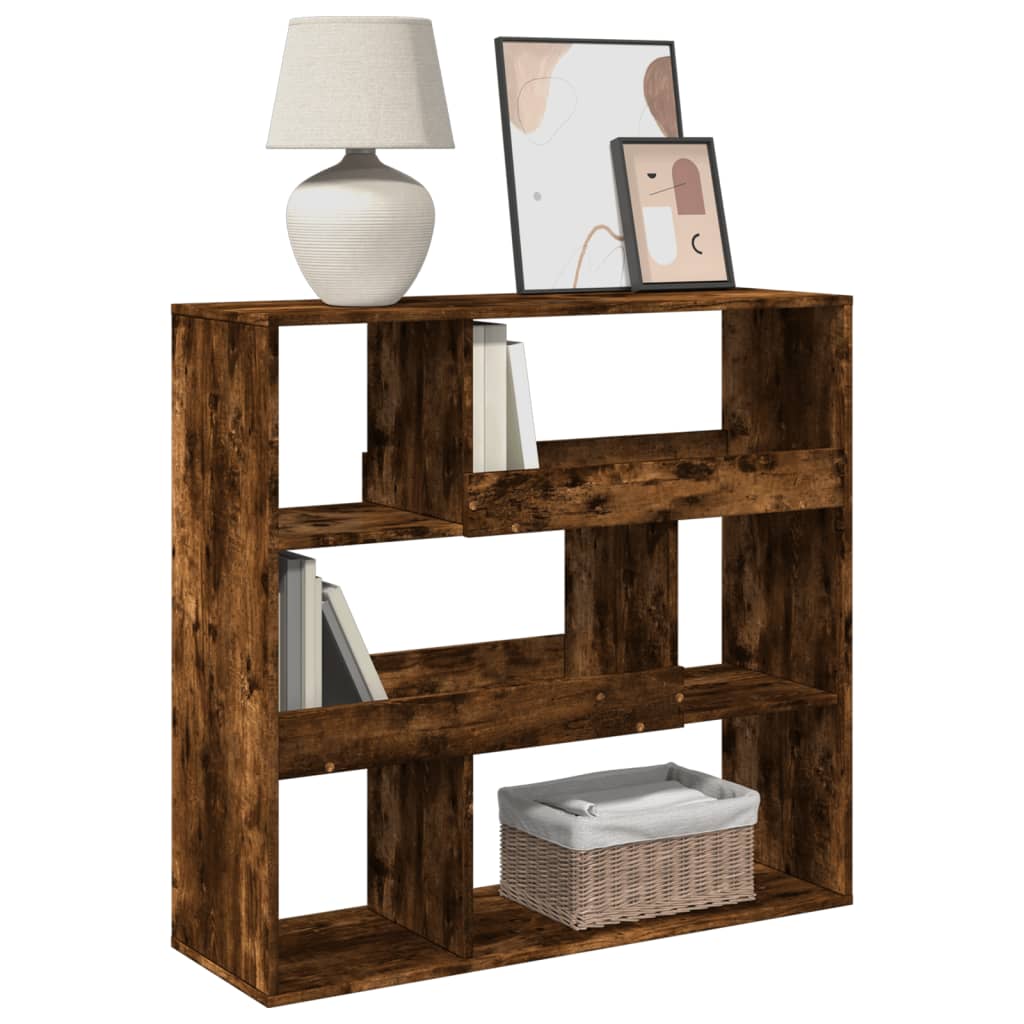 Room Divider Smoked Oak 100x33x94,5 cm Engineered Wood