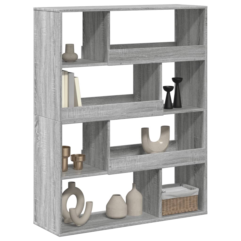 Room Divider Grey Sonoma 100x33x125,5 cm Engineered Wood
