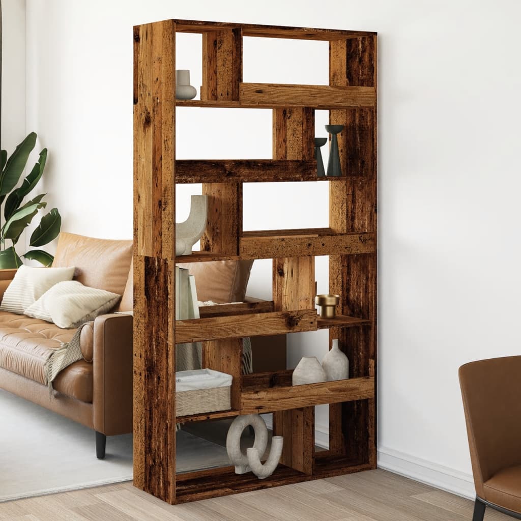 Room Divider Old Wood 100x33x187,5 cm Engineered Wood