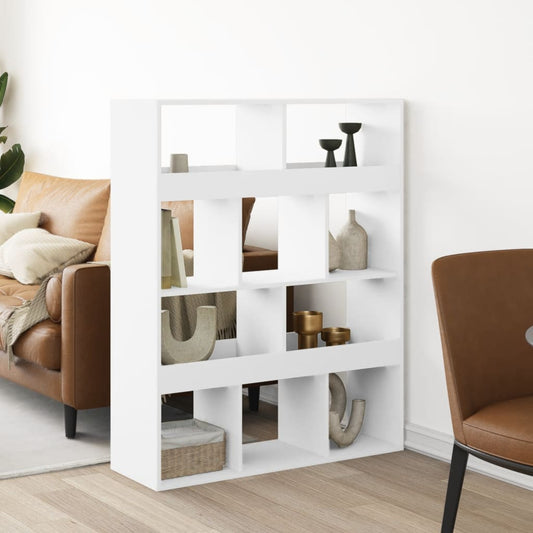 Room Divider White 100x33x125,5 cm Engineered Wood