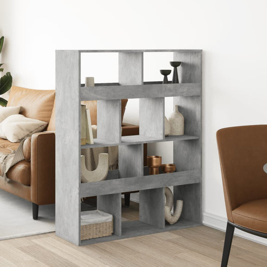 Room Divider Concrete Grey 100x33x125,5 cm Engineered Wood