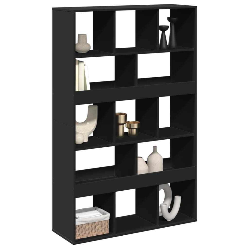 vidaXL Room Divider Black 100x33x156.5 cm Engineered Wood