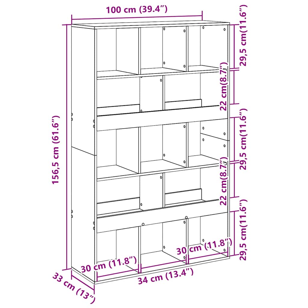 Room Divider Concrete Grey 100x33x156.5 cm Engineered Wood
