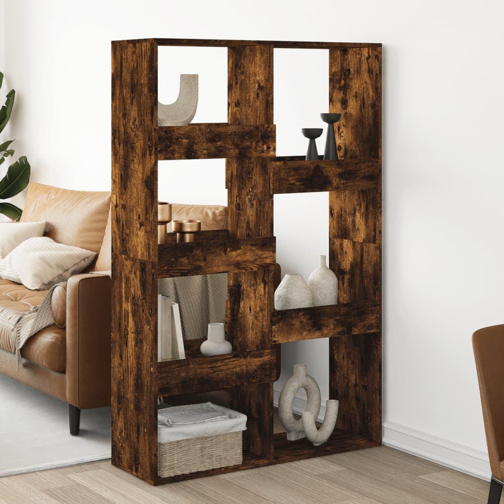Room Divider Smoked Oak100x33x155,5 cm Engineered Wood