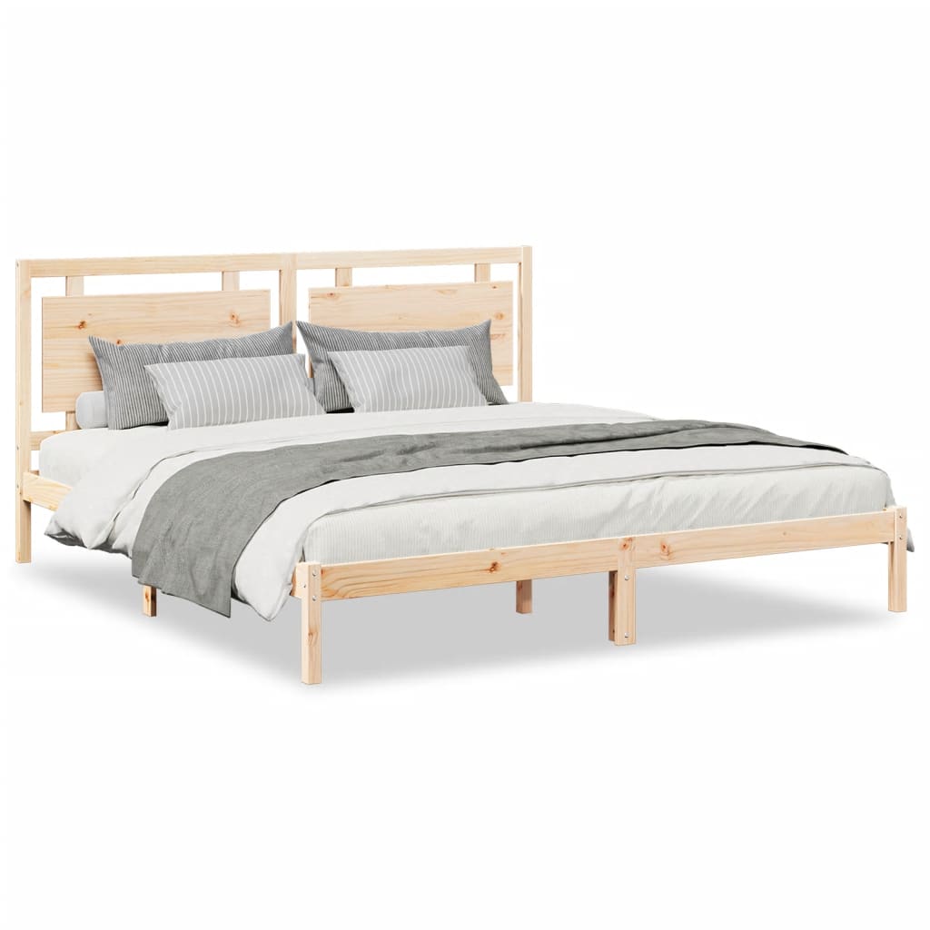 Extra Long Bed Frame without Mattress 200x210 cm Solid Wood