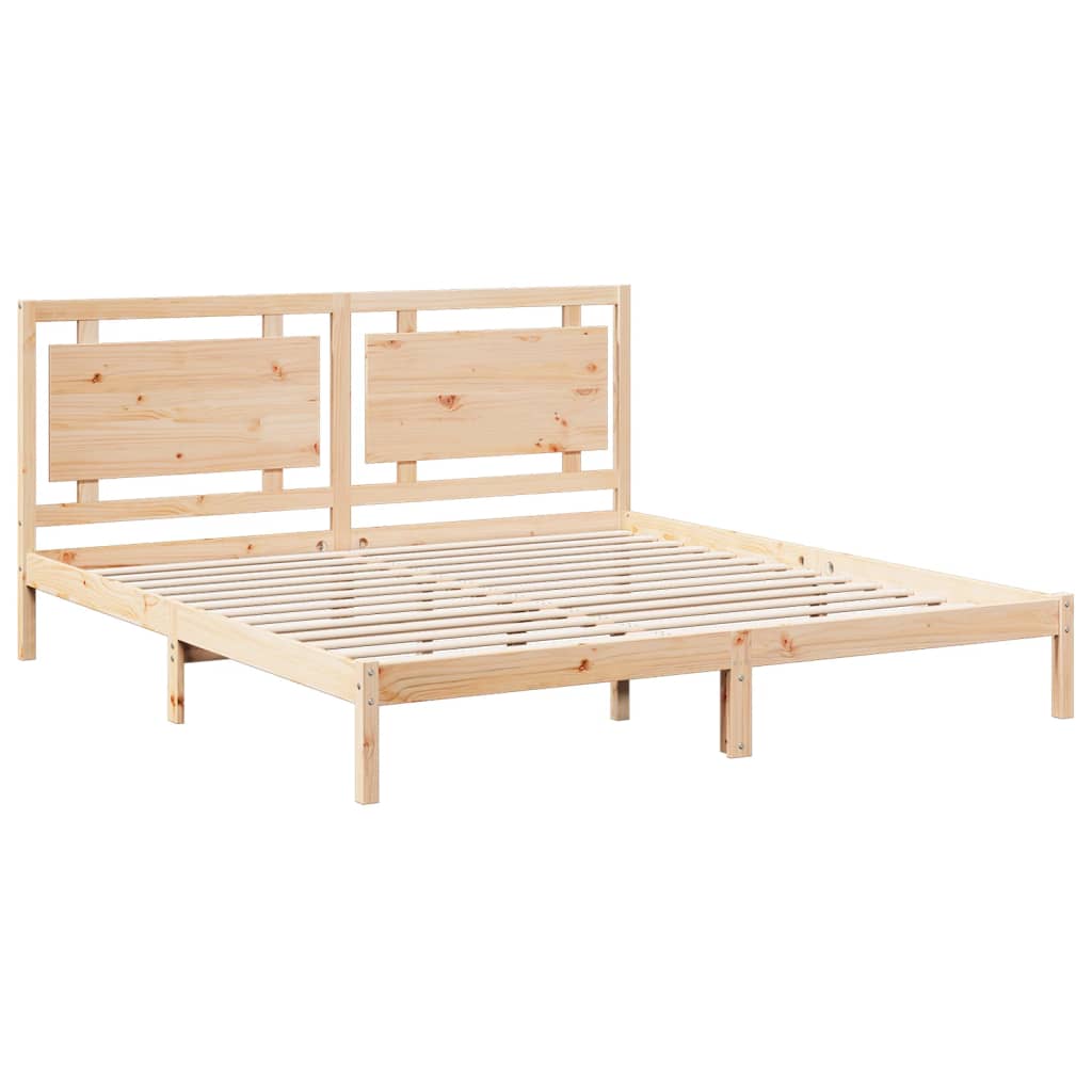 Extra Long Bed Frame without Mattress 200x210 cm Solid Wood