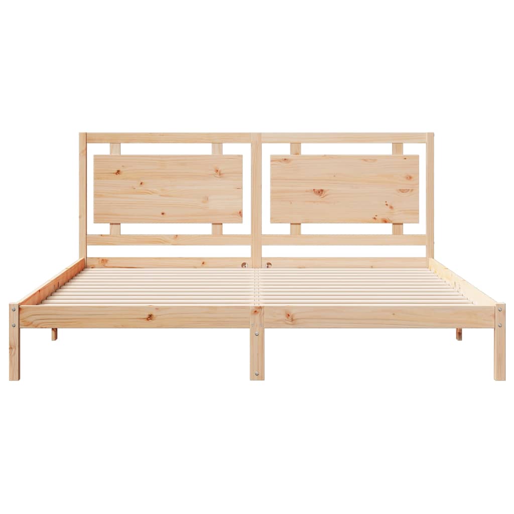Extra Long Bed Frame without Mattress 200x210 cm Solid Wood