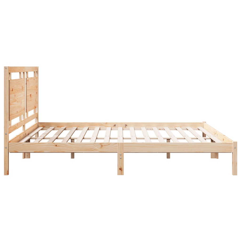 Extra Long Bed Frame without Mattress 200x210 cm Solid Wood