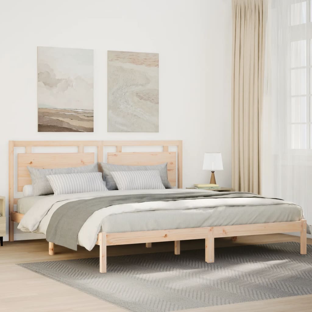 Extra Long Bed Frame without Mattress 200x210 cm Solid Wood