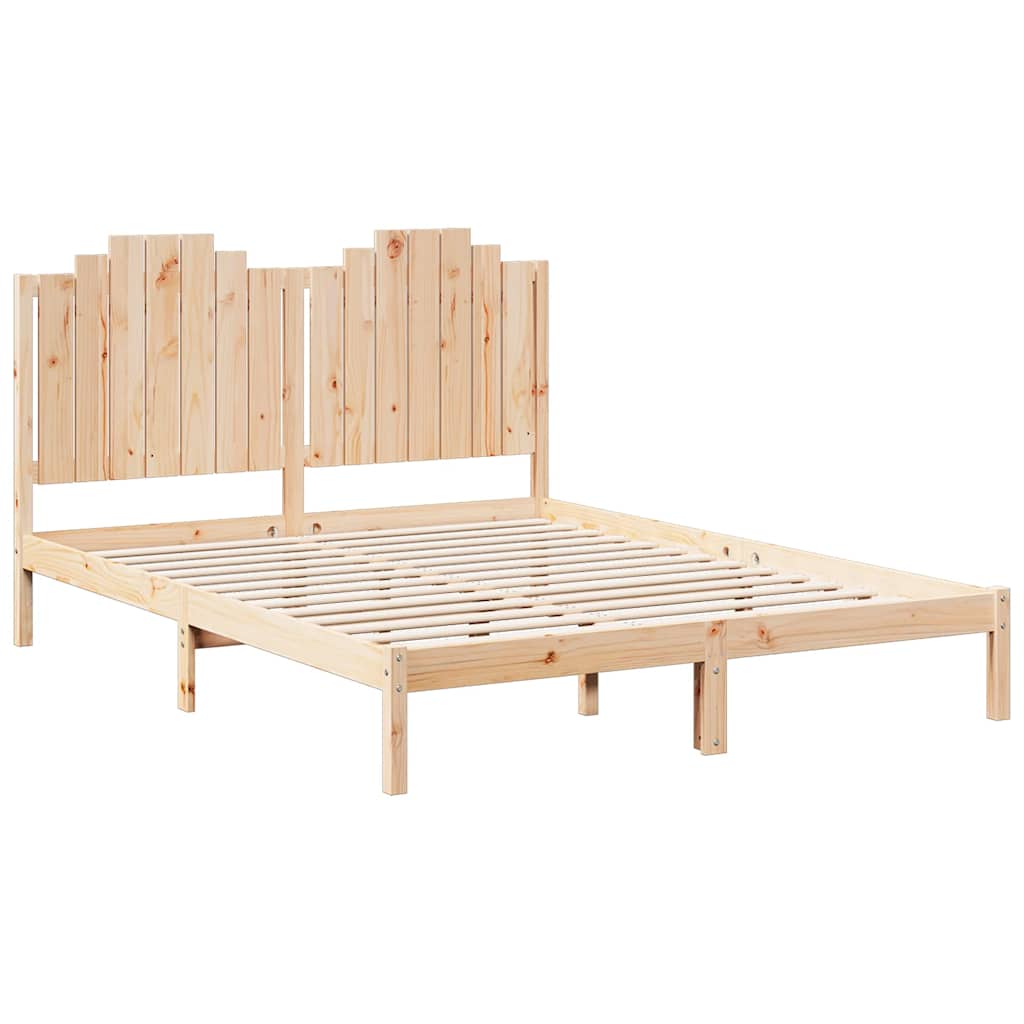 Extra Long Bed Frame without Mattress 160x210 cm Solid Wood