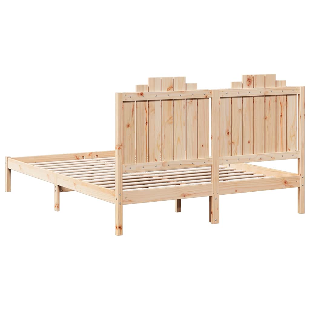 Extra Long Bed Frame without Mattress 160x220 cm Solid Wood