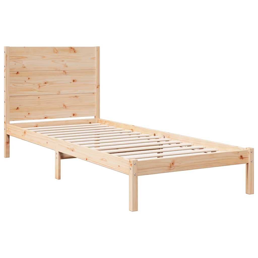 Extra Long Bed Frame without Mattress 90x210 cm Solid Wood