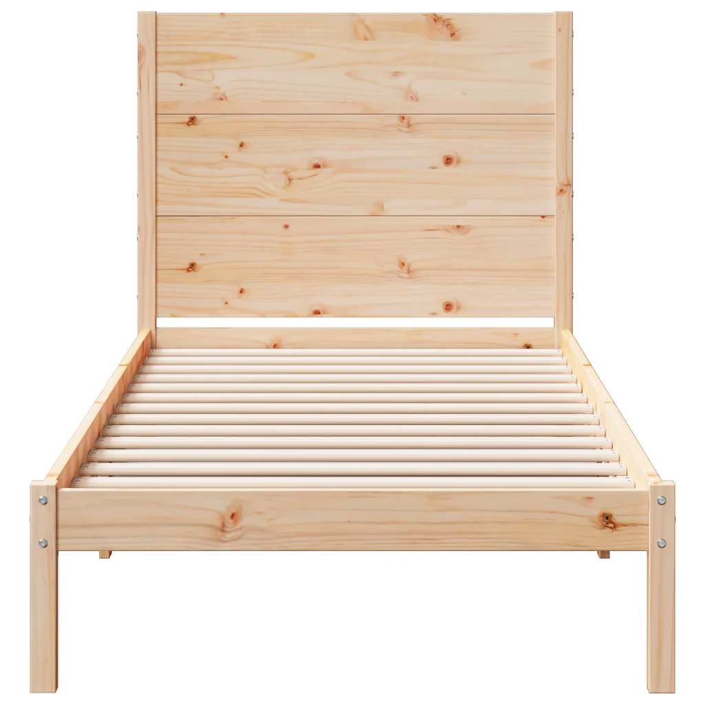 Extra Long Bed Frame without Mattress 90x210 cm Solid Wood