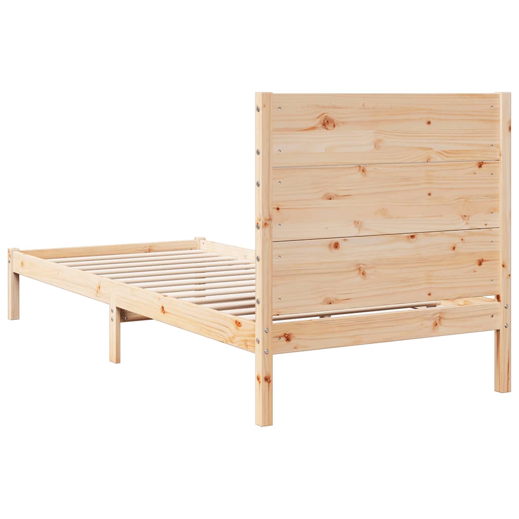 Extra Long Bed Frame without Mattress 90x210 cm Solid Wood