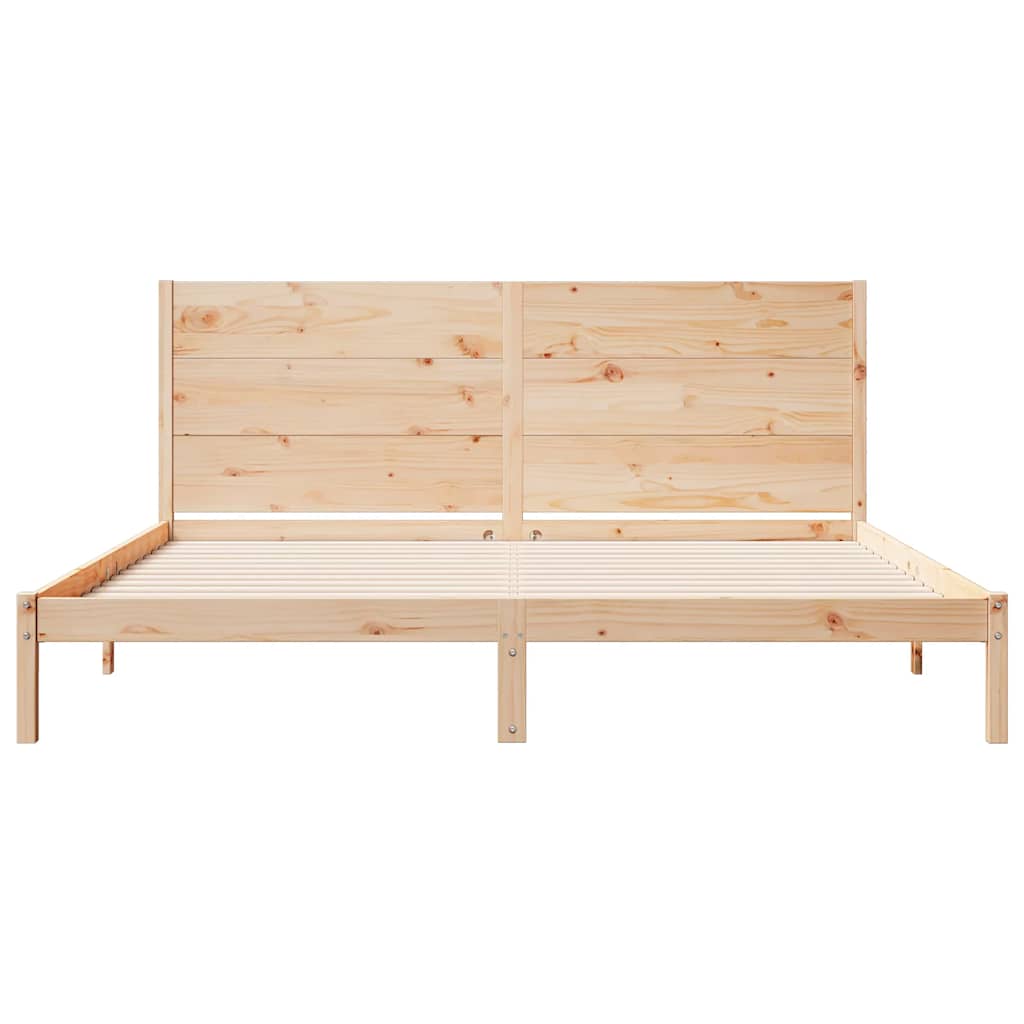 Extra Long Bed Frame without Mattress 200x210 cm Solid Wood