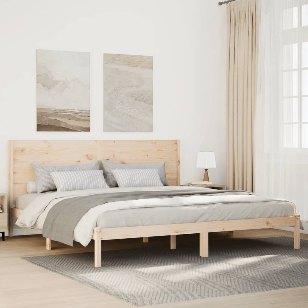 Extra Long Bed Frame without Mattress 200x210 cm Solid Wood