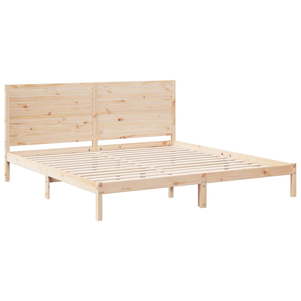 Extra Long Bed Frame without Mattress 200x220 cm Solid Wood