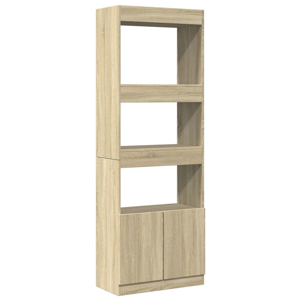 Highboard Sonoma Oak 63x33x180 cm Engineered Wood
