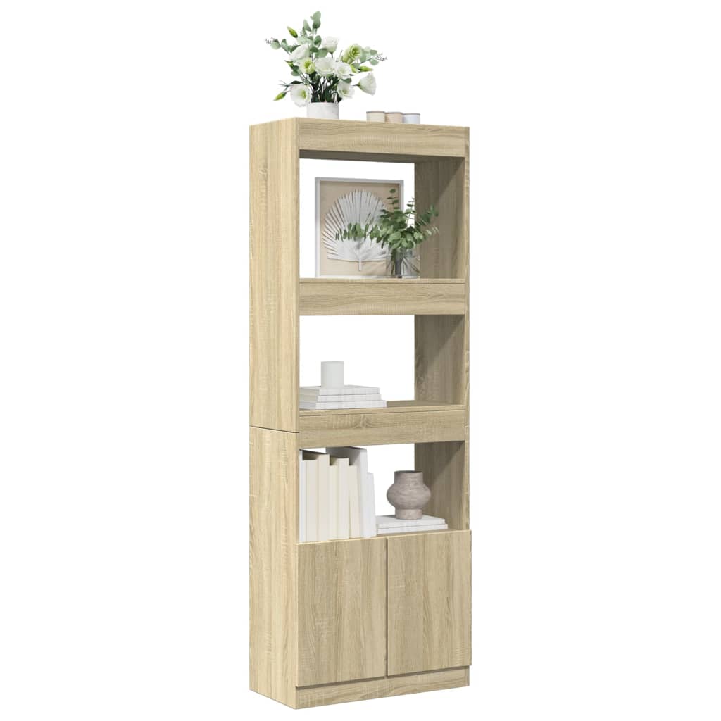 Highboard Sonoma Oak 63x33x180 cm Engineered Wood