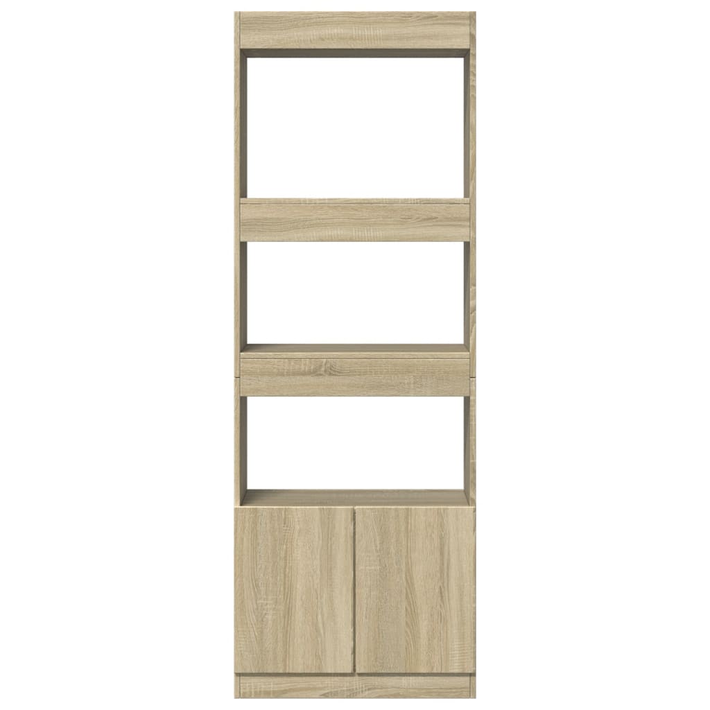 Highboard Sonoma Oak 63x33x180 cm Engineered Wood