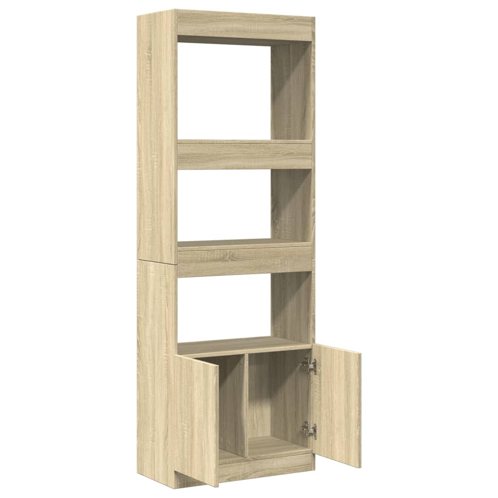 Highboard Sonoma Oak 63x33x180 cm Engineered Wood