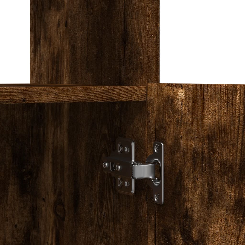 Highboard Smoked Oak 63x33x180 cm Engineered Wood