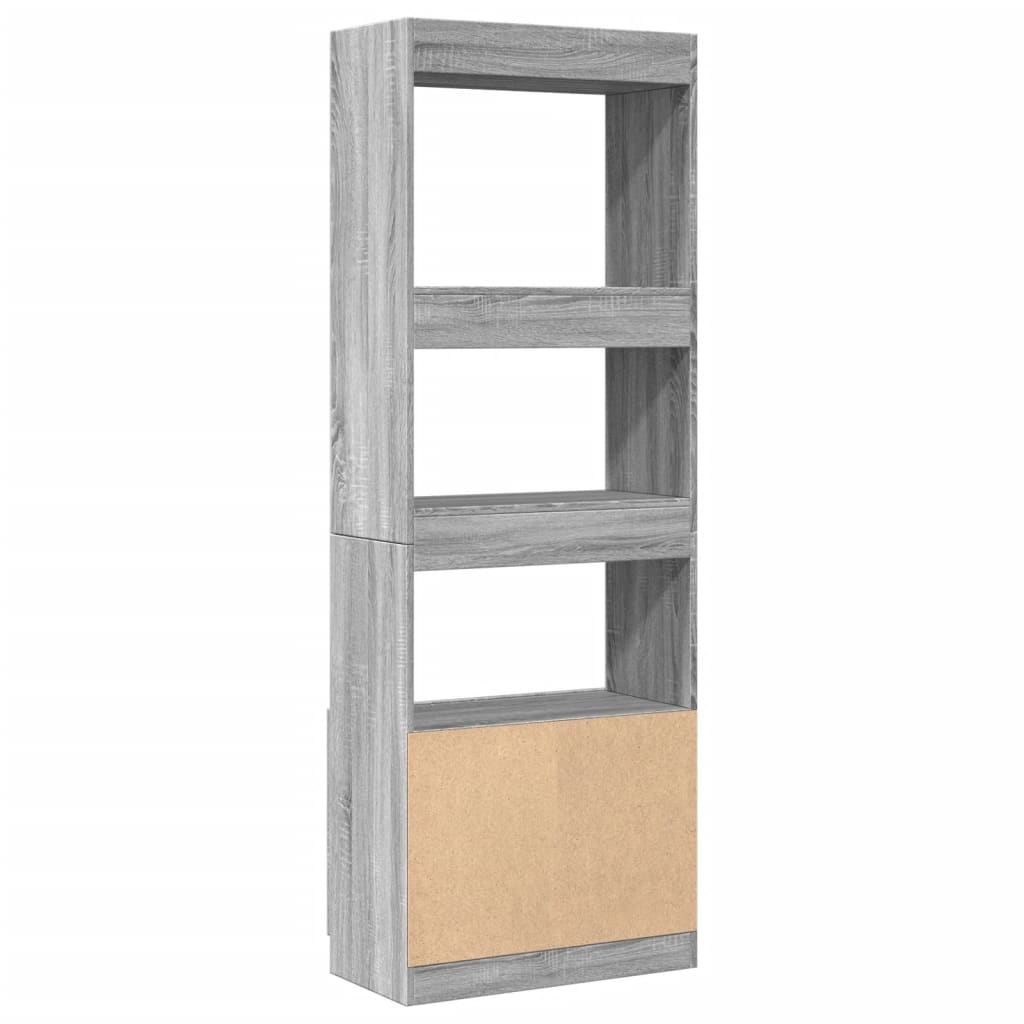 Highboard Grey Sonoma 63x33x180 cm Engineered Wood