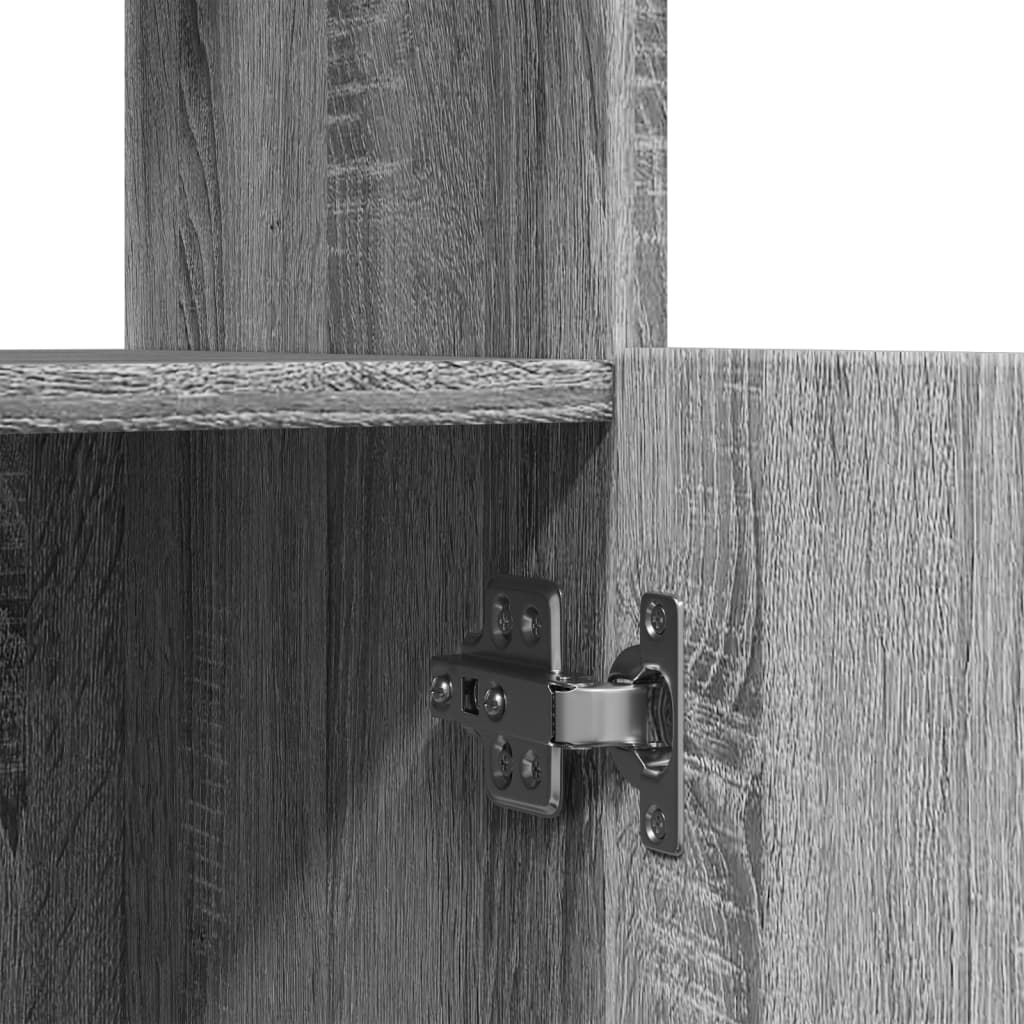 Highboard Grey Sonoma 63x33x180 cm Engineered Wood