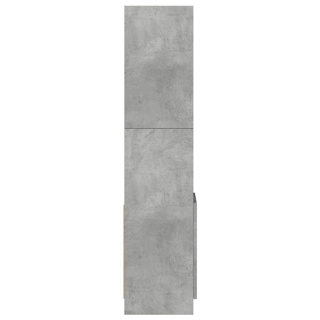 Highboard Concrete Grey 92x33x140 cm Engineered Wood