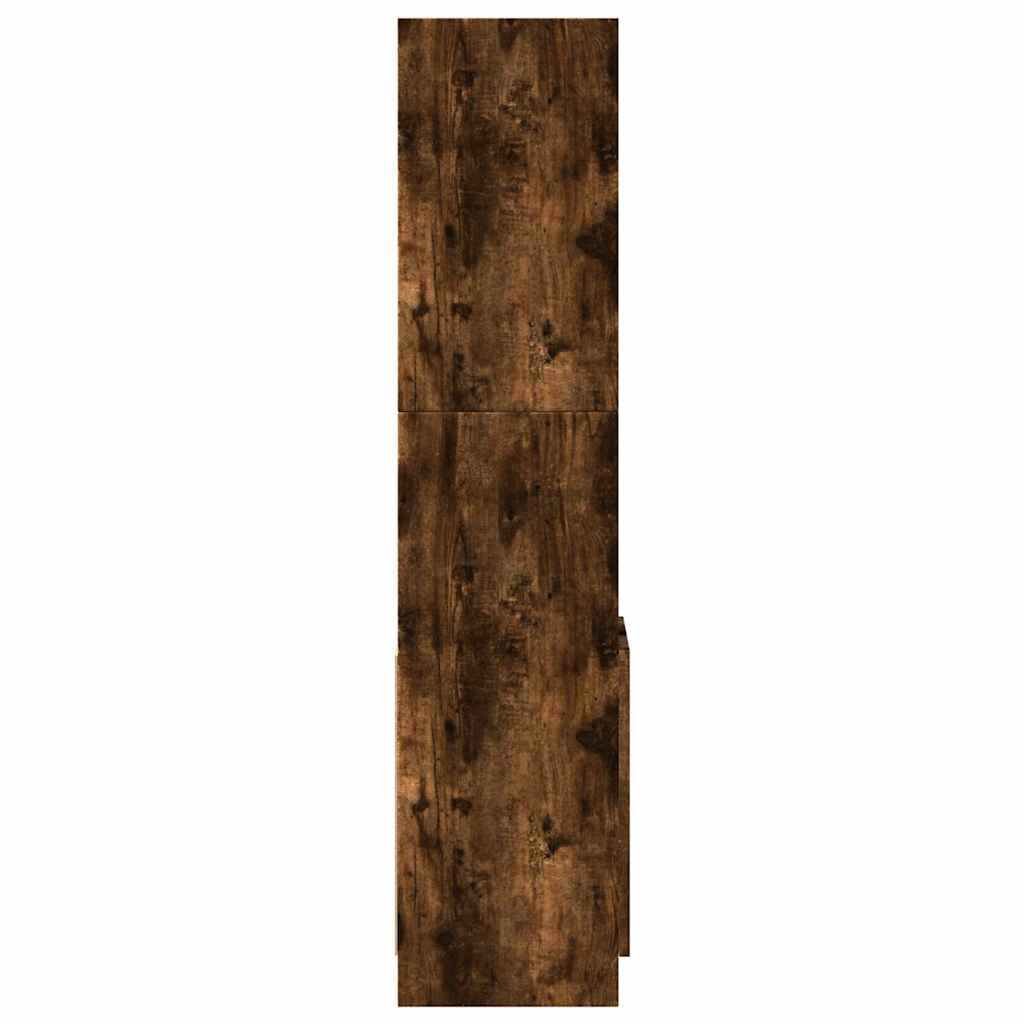 Highboard Smoked Oak 92x33x140 cm Engineered Wood