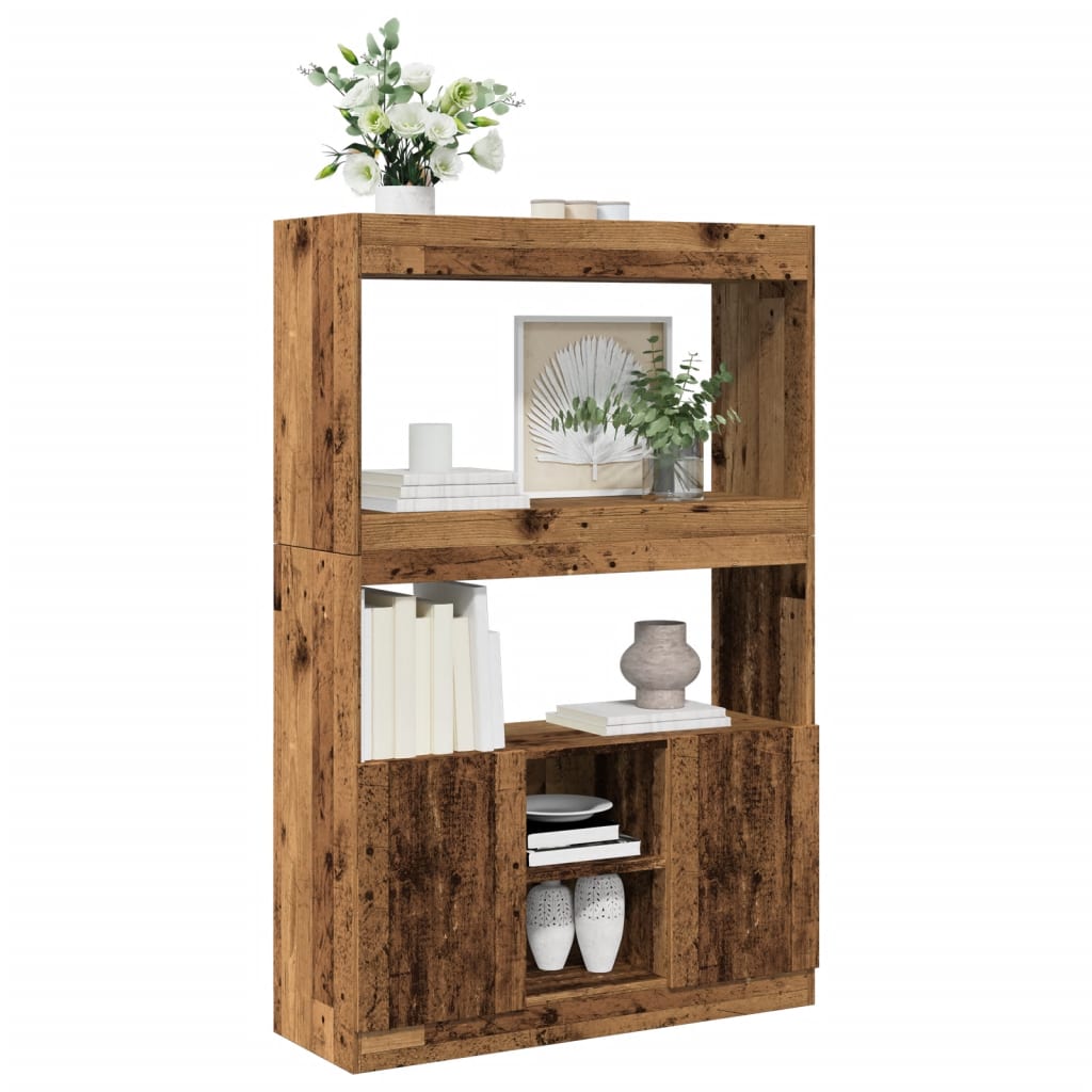 Highboard Old Wood 92x33x140 cm Engineered Wood