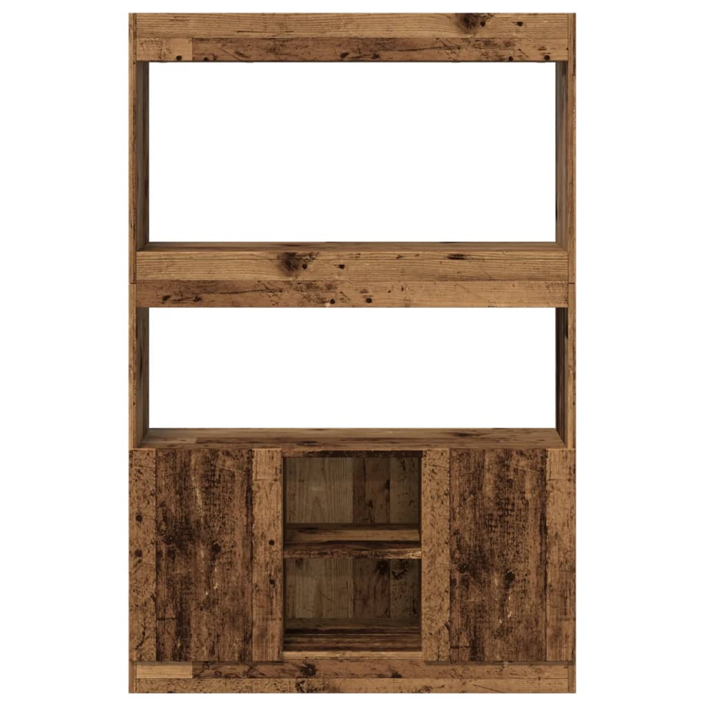 Highboard Old Wood 92x33x140 cm Engineered Wood