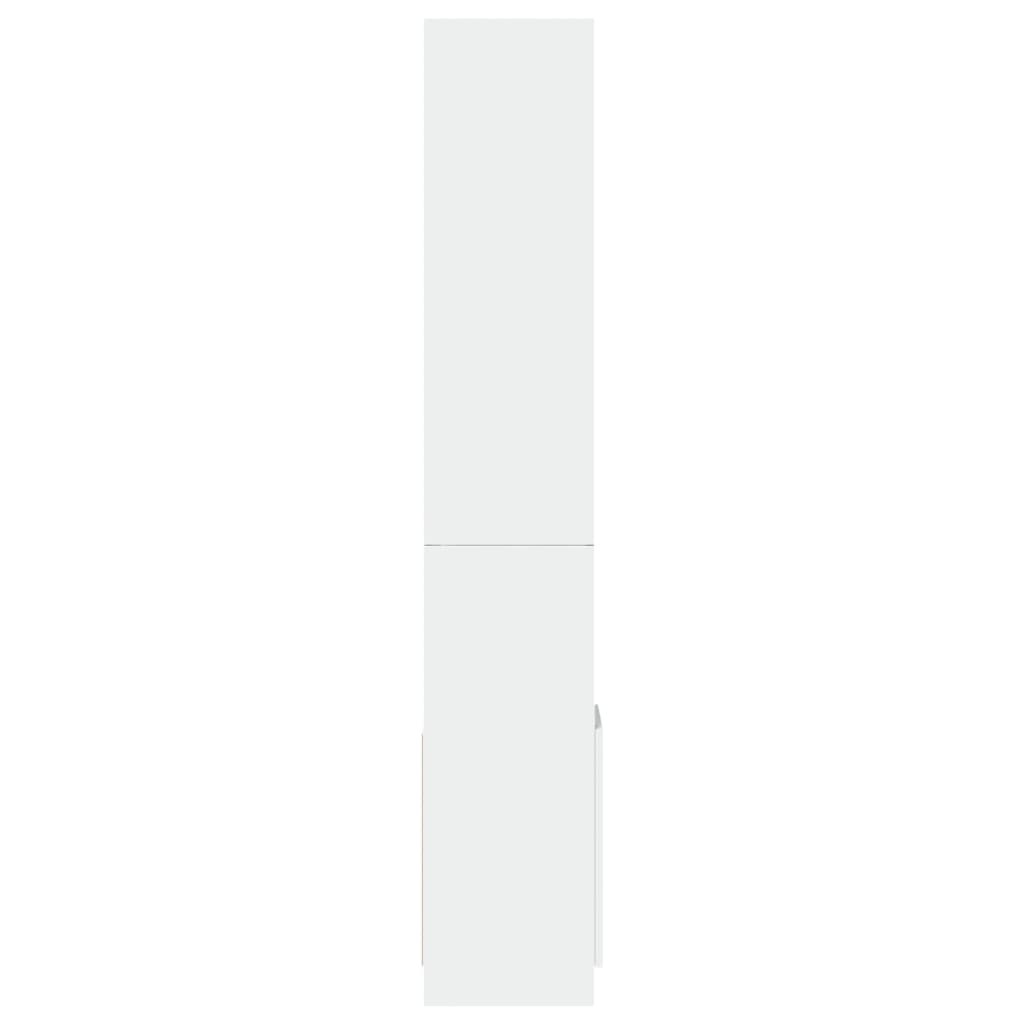 Highboard White 92x33x180 cm Engineered Wood
