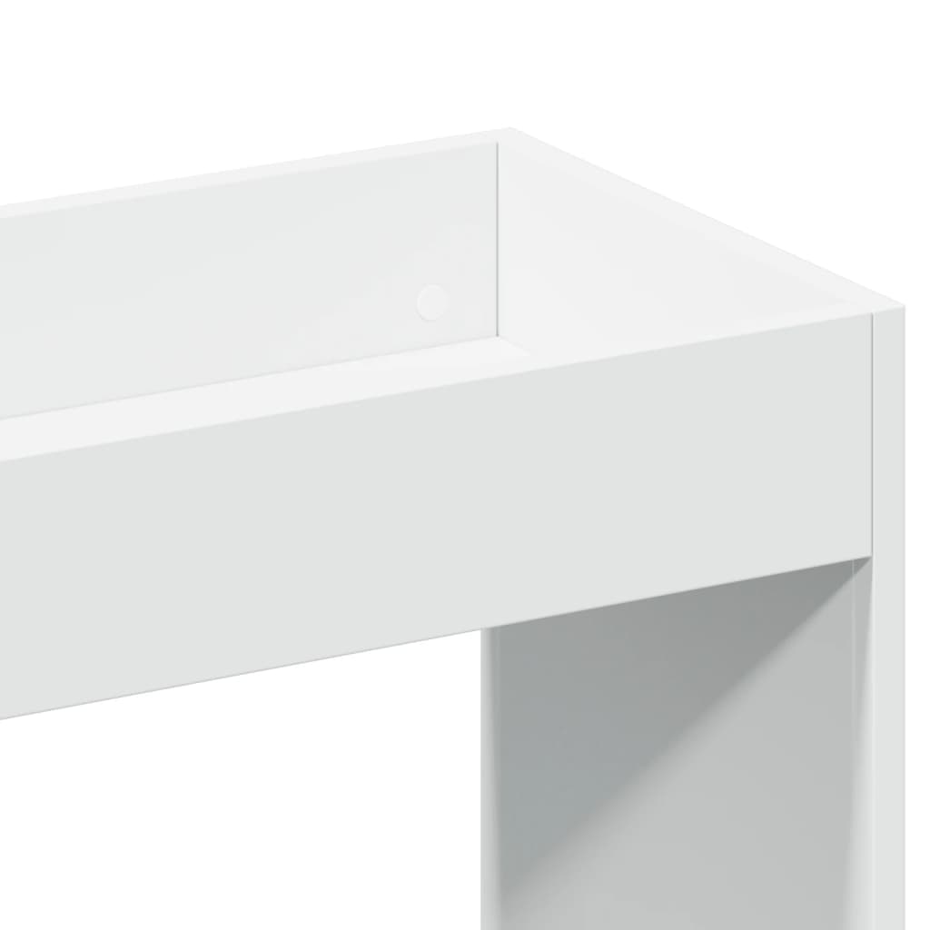 Highboard White 92x33x180 cm Engineered Wood