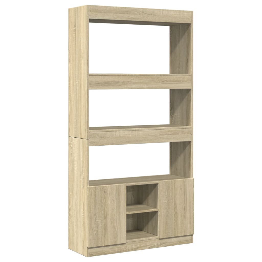 Highboard Sonoma Oak 92x33x180 cm Engineered Wood