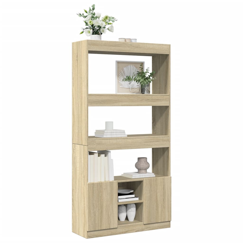 Highboard Sonoma Oak 92x33x180 cm Engineered Wood