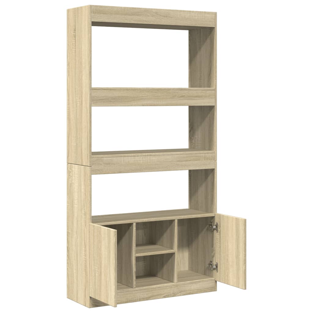 Highboard Sonoma Oak 92x33x180 cm Engineered Wood