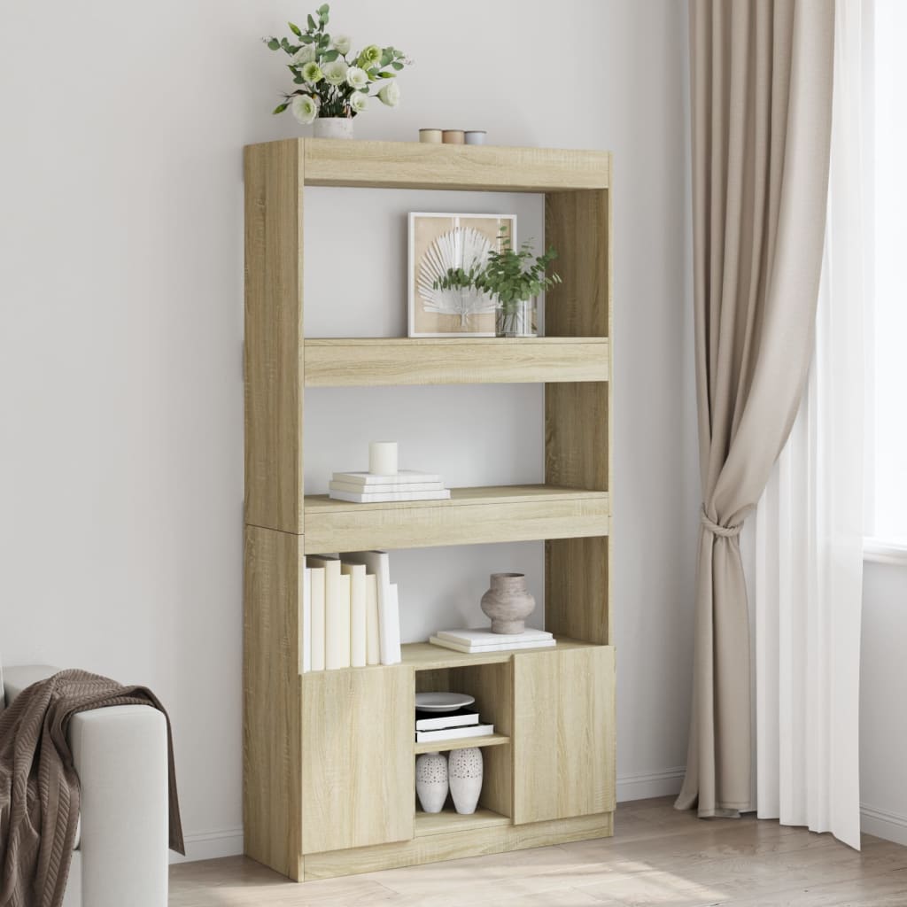 Highboard Sonoma Oak 92x33x180 cm Engineered Wood