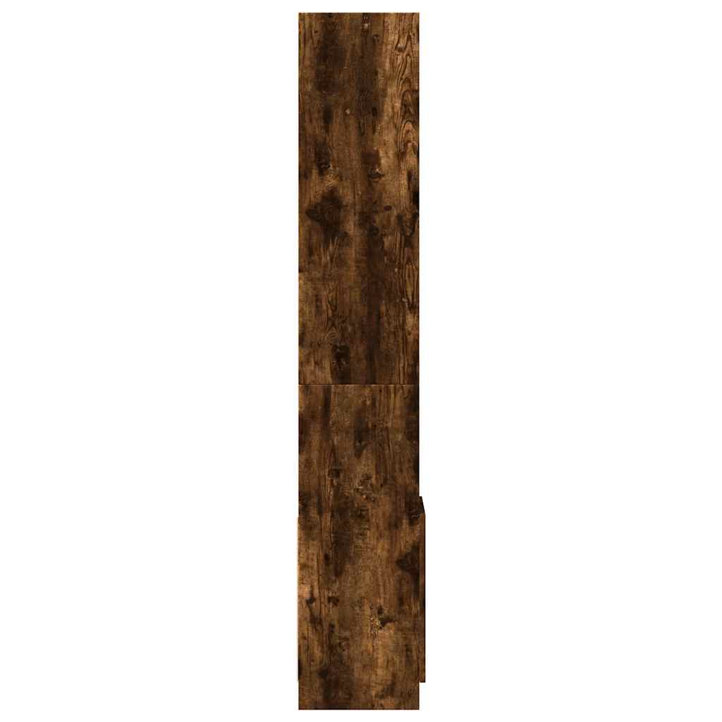 Highboard Smoked Oak 92x33x180 cm Engineered Wood