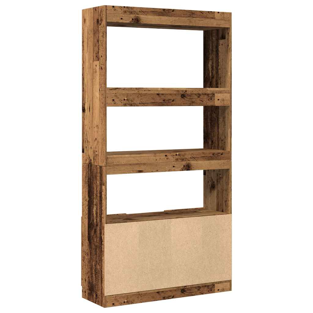 Highboard Old Wood 92x33x180 cm Engineered Wood