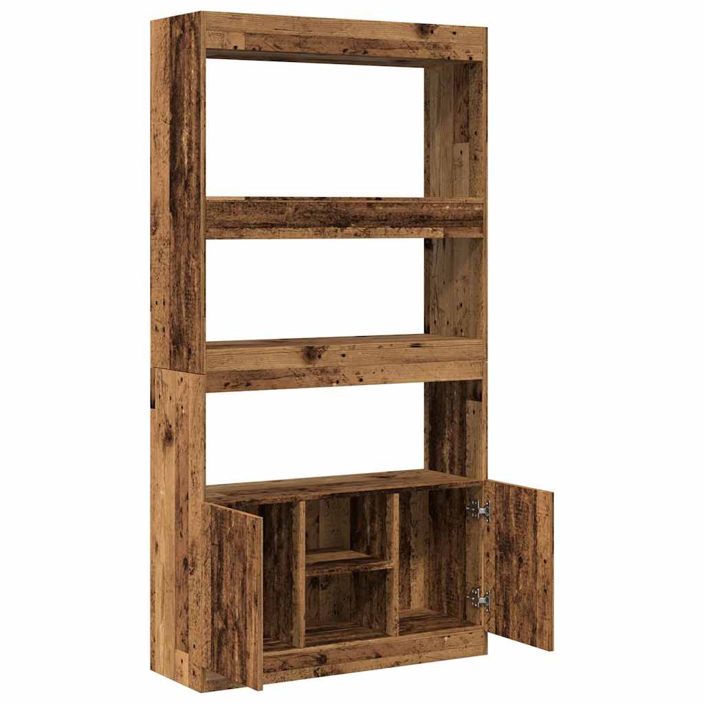 Highboard Old Wood 92x33x180 cm Engineered Wood