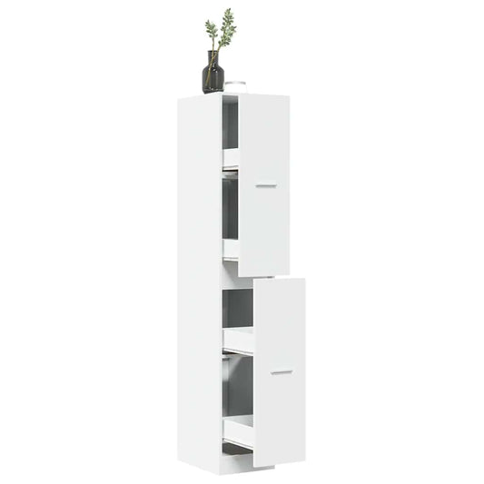 Apothecary Cabinet White 30x41x174,5 cm Engineered Wood