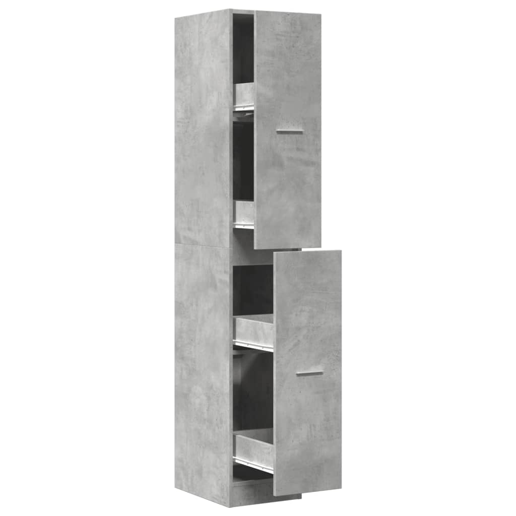 vidaXL Apothecary Cabinet Concrete Grey 30x41x174.5 cm Engineered Wood