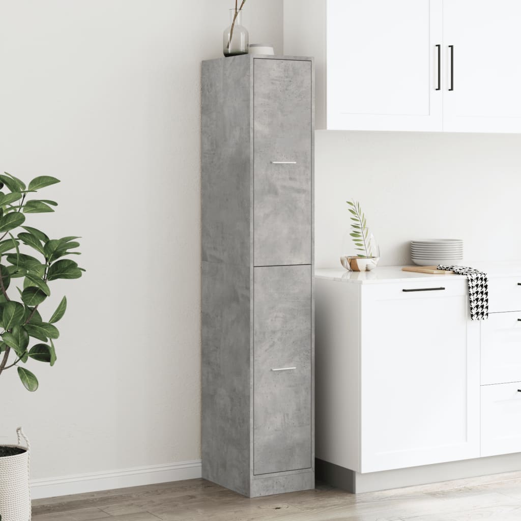 vidaXL Apothecary Cabinet Concrete Grey 30x41x174.5 cm Engineered Wood