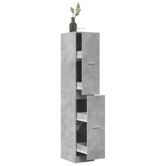 vidaXL Apothecary Cabinet Concrete Grey 30x41x174.5 cm Engineered Wood