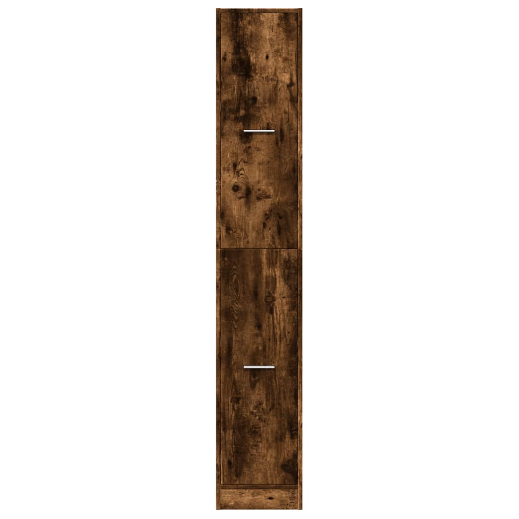 Apothecary Cabinet Smoked Oak 30x41x174,5 cm Engineered Wood